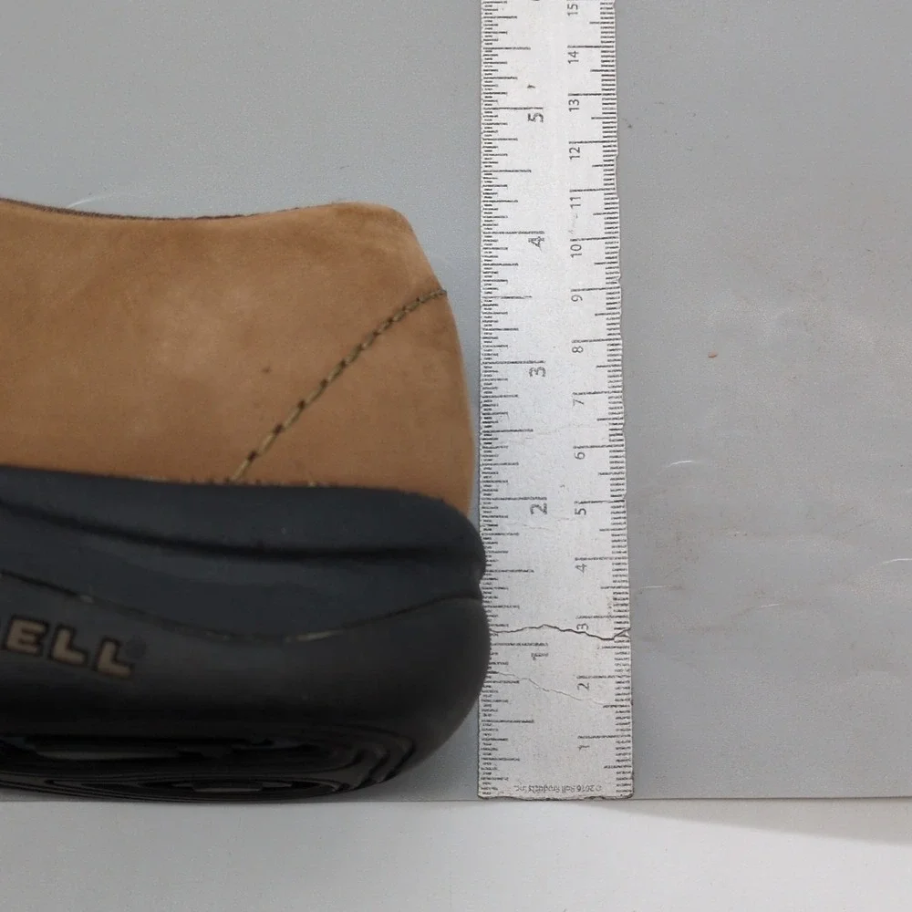 Merrell Shoes Womens Topo Curve Brown 7 Leather Loafers Stretch Air‎ Cushion